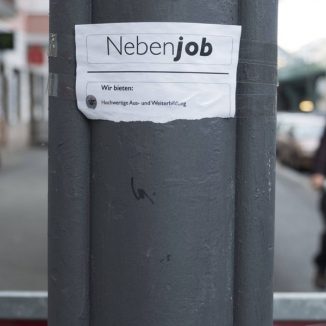 Schild: Nebenjob